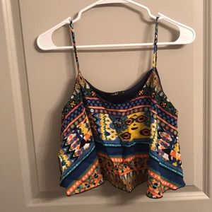 Multi-colored crop top